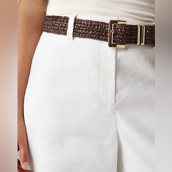 J.Crew NWT Carolina flare pant in stretch linen blend in white - Picture 3 of 7